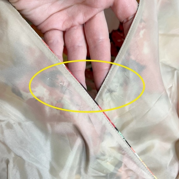 Ann Taylor Factory Floral V Neck Midi Tea Party A Line Dress - Picture 8 of 13